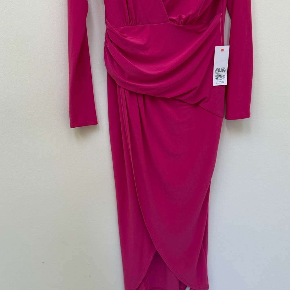 Elegant Never Fully Dressed Pink Long Sleeve Dress - Picture 5 of 6